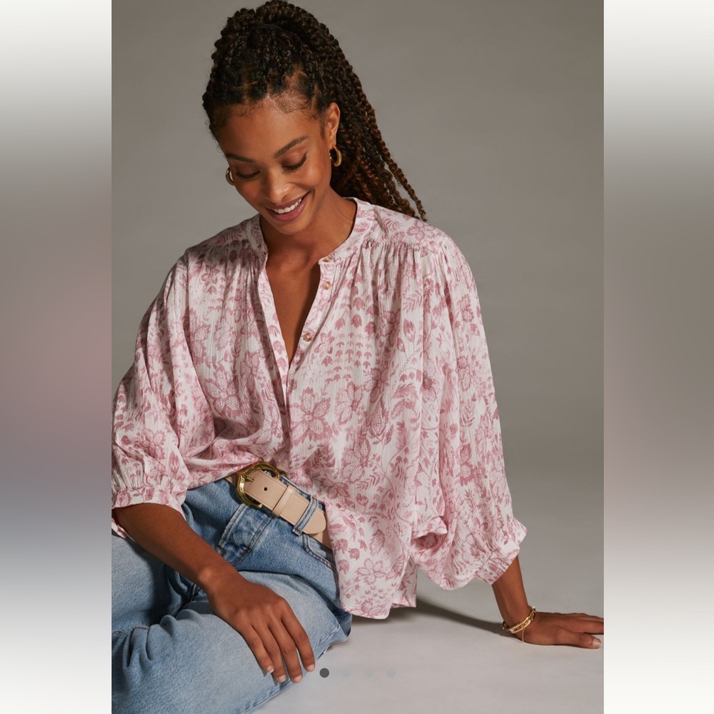 Anthropologie Sidney Batwing Blouse by Pilcro - Size Small